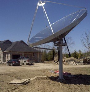 solar hot water with solarbeam concentrator
